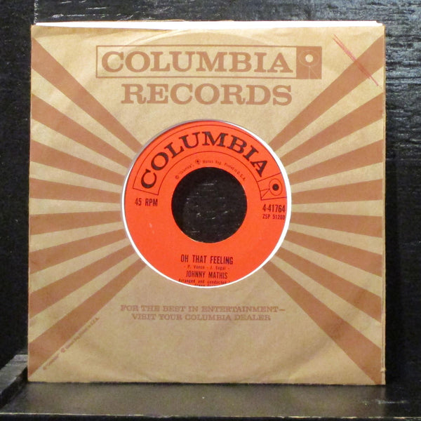 Johnny Mathis  My Love For You  Mint- 7" Vinyl 45 Columbia 4-41764 Pop 1960 - Shuga Records