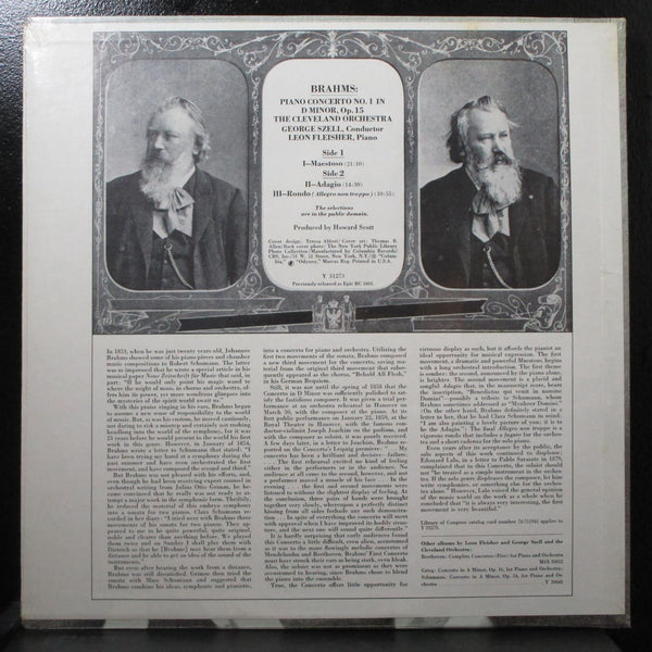 Fleisher - Brahms Piano Concerto No. 1 new sealed LP Columbia Y 31273 USA 1973 - Shuga Records