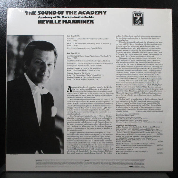 Marriner - The Sound Of The Academy new sealed LP Angel DS-549043 USA 1987 - Shuga Records