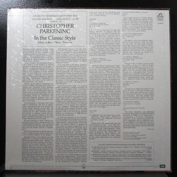 Christopher Parkening - In The Classic Style new sealed LP Angel S-36019 USA - Shuga Records
