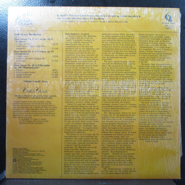 Kempff - Beethoven Piano Sonatas new sealed Mono LP Quintessence PMC-7130 USA - Shuga Records