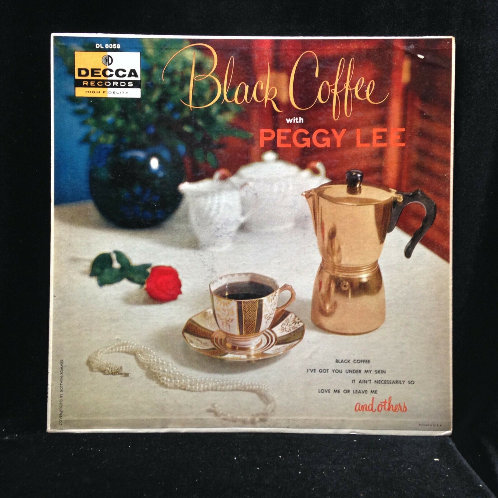 Peggy Lee – Black Coffee With Peggy Lee - VG LP Record 1956 Decca USA Mono Original Vinyl - Jazz / Easy Listening / Vocal