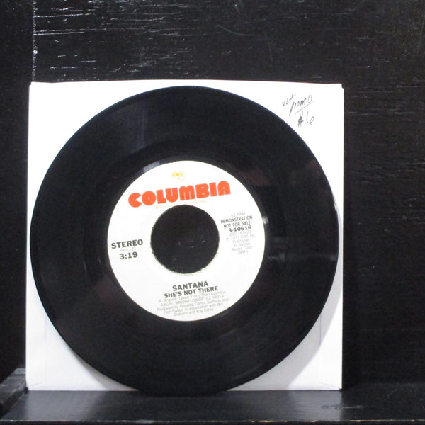 Santana  She's Not There VG+ Promo 7" Vinyl 45 Columbia 3-10616 Rock 1977 - Shuga Records