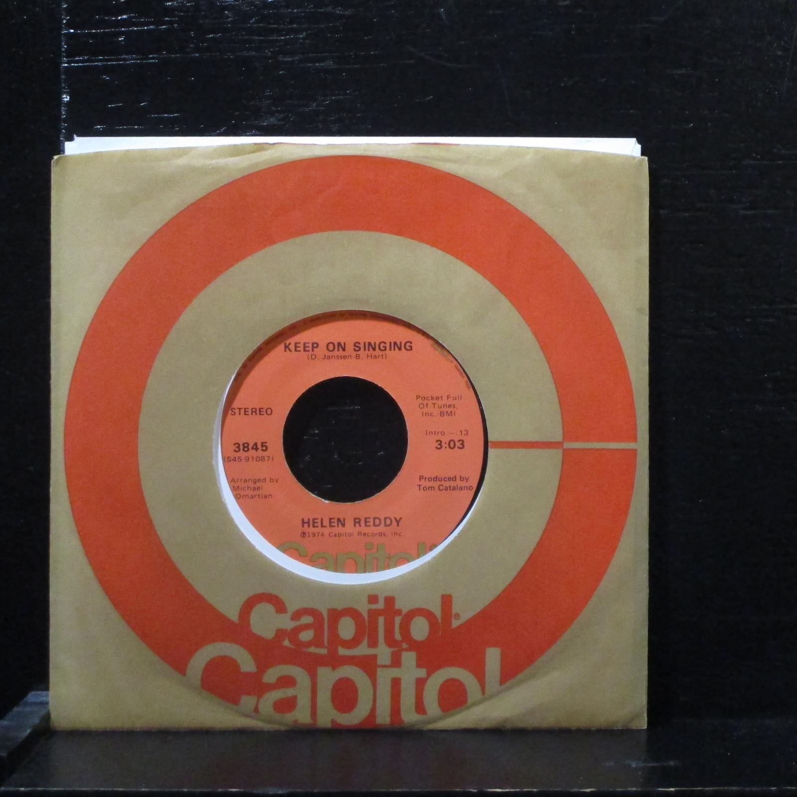 Helen Reddy  Keep On Singing / You're My Home Mint- 7" Vinyl 45 Capitol 3845 - Shuga Records