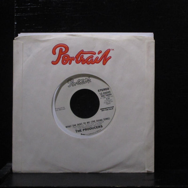 The Producers  What She Does To Me Mint- Promo 7" Vinyl 45 Portrait 12-02092 - Shuga Records