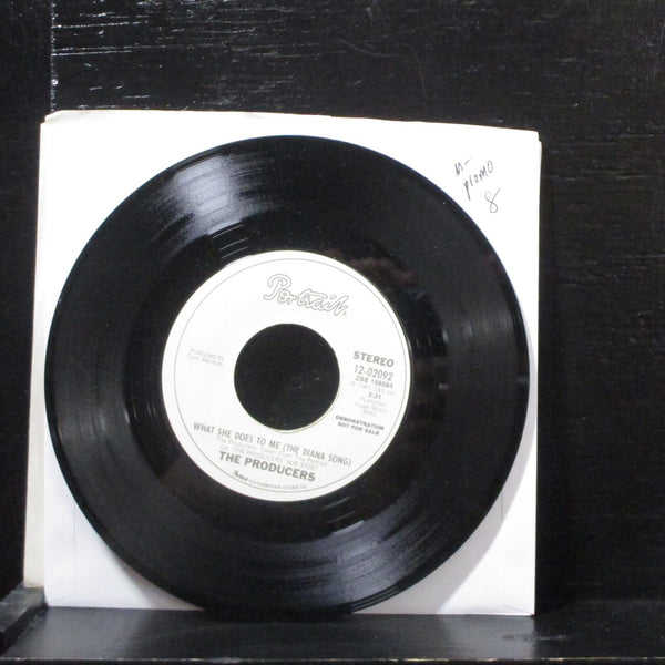 The Producers  What She Does To Me Mint- Promo 7" Vinyl 45 Portrait 12-02092 - Shuga Records