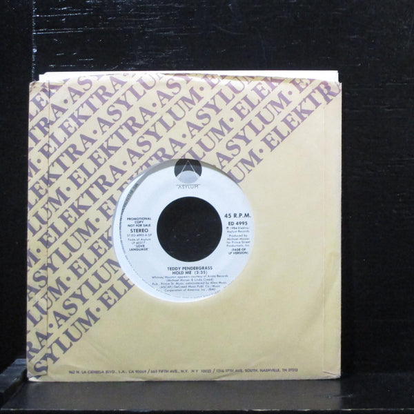 Teddy Pendergrass  Hold Me Mint- Promo 7" Vinyl 45 Asylum 7-69720 Soul 1984 - Shuga Records