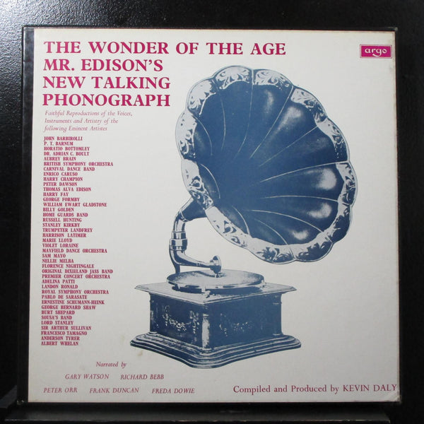 The Wonder of The Age: Edison's Phonograph Mint- 2 LP box Argo ZPR 122-3 UK - Shuga Records