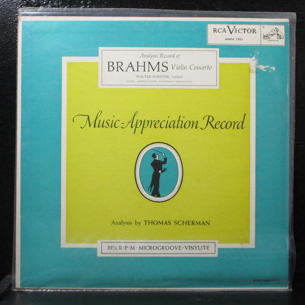 Forster - Analysis Record of Brahms Violin Concerto VG+ Mono 10" LP MARH 1903 - Shuga Records