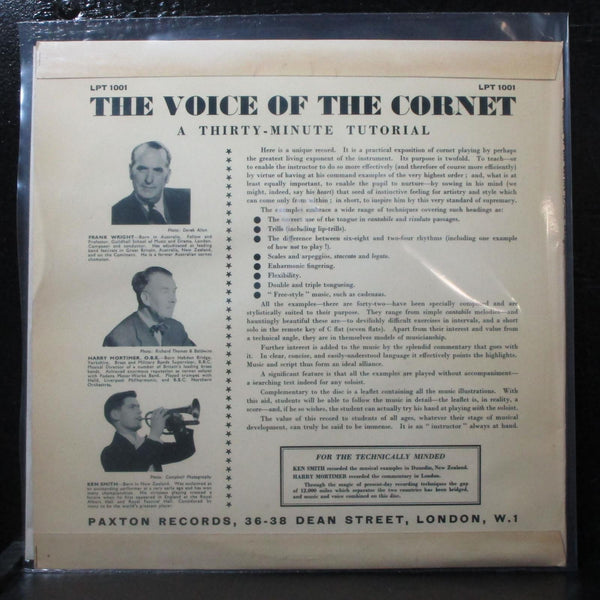 Ken Smith - The Voice Of The Cornet VG+ Mono 10" LP Paxton LPT.1001 UK - Shuga Records