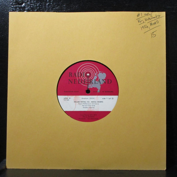 Various - Holland Festival 1956 VG Mono 10" LP Radio Nederland RN 284-285 - Shuga Records