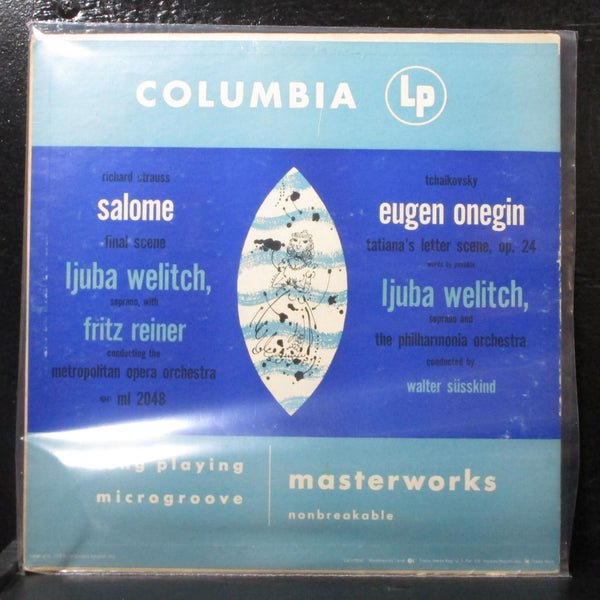 Welitch - Strauss: Salome / Tchaikovsky: Eugen Onegin VG+ Mono 10" LP ML 2048 - Shuga Records