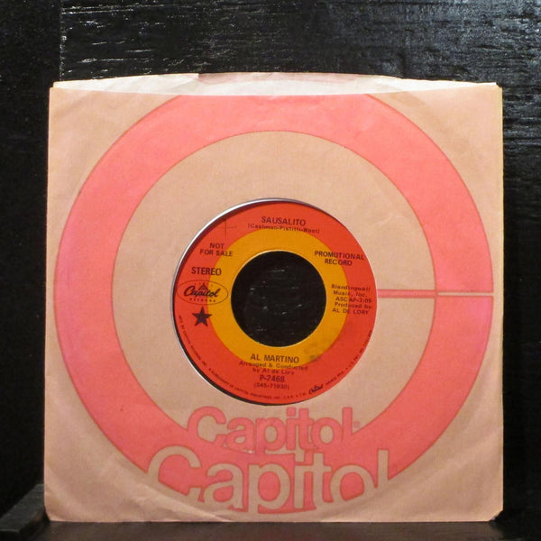 Al Martino  Sausalito VG+ Promo 7" Vinyl 45 Capitol Records P-2468 Pop 1969 - Shuga Records