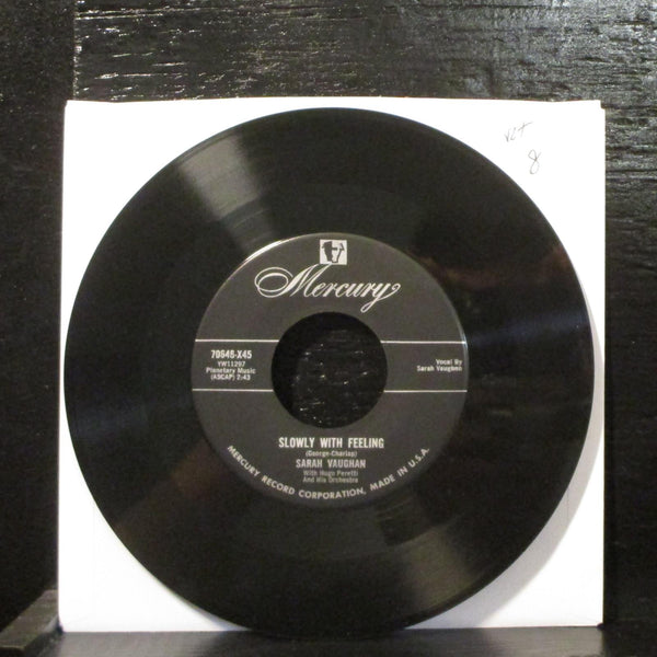 Sarah Vaughan   Slowly With Feeling VG+ 7" Vinyl 45 Mercury 70646-X45 Pop 1955 - Shuga Records