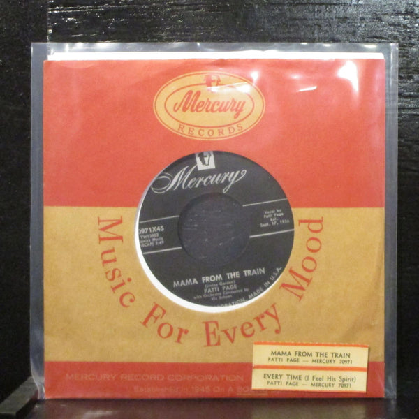 Patti Page  Mama From The Train Mint- 7" Vinyl 45 Mercury 70971X45 Pop w Tag - Shuga Records