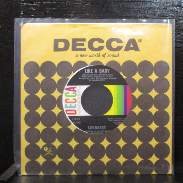 Len Barry  Like A Baby Mint- 7" Vinyl 45 Decca 31889 Rock, Soul 1966 - Shuga Records