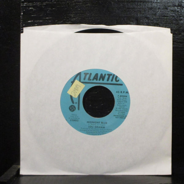 Lou Gramm  Midnight Blue Mint- Promo 7" Vinyl 45 Atlantic 7-89304 Rock 1987 - Shuga Records