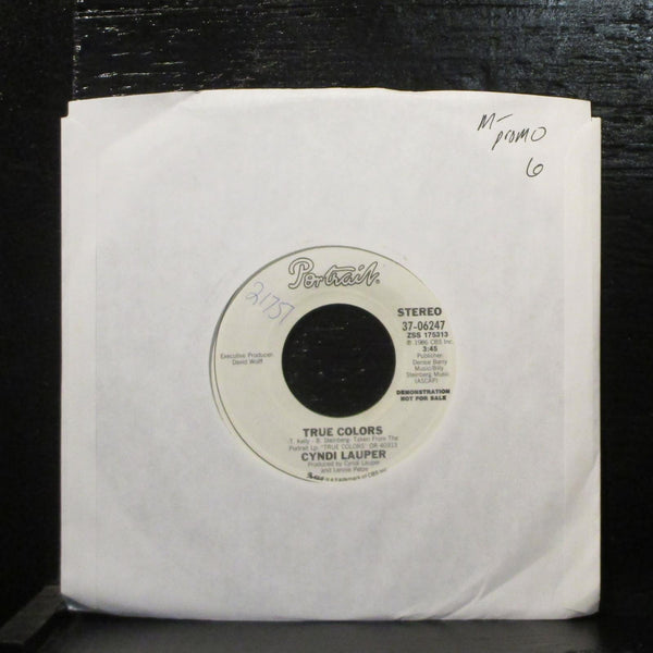 Cyndi Lauper  True Colors Mint- Promo 7" Vinyl 45 Portrait 37-06247 Synth-pop - Shuga Records