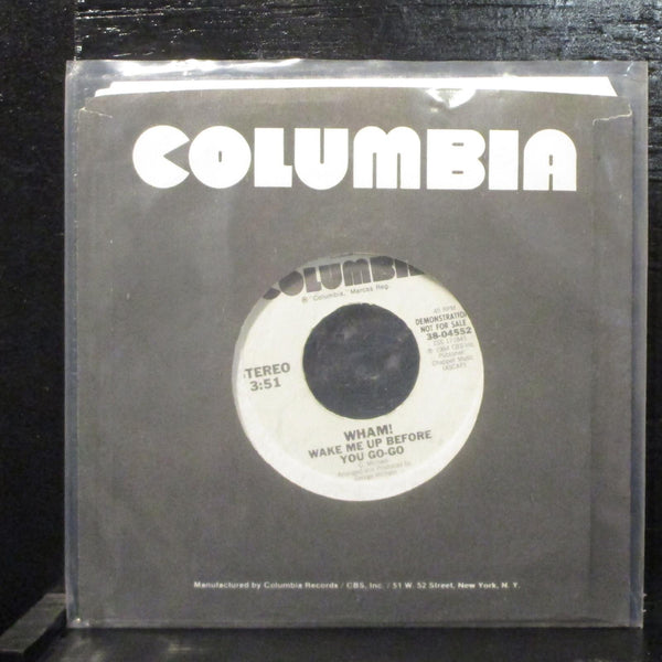 Wham!  Wake Me Up Before You Go-Go Mint- Promo 7" Vinyl 45 Columbia 38-04552 - Shuga Records