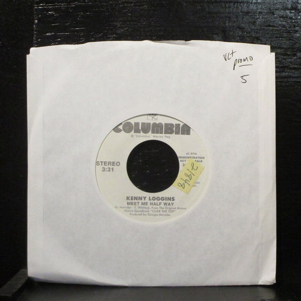 Kenny Loggins  Meet Me Half Way VG+ Promo 7" Vinyl 45 ColumbIa 38-06690 - Shuga Records