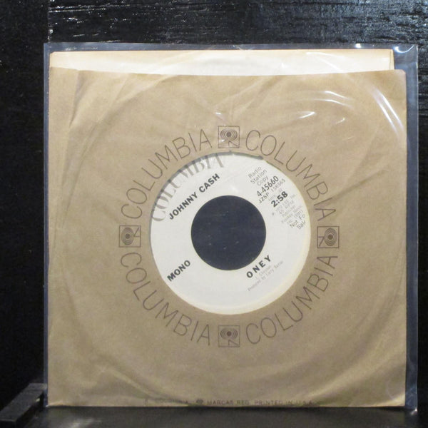 Johnny Cash  Oney / Country Trash VG+ Promo 7" Vinyl 45 Columbia 4-45660 - Shuga Records