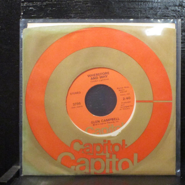 Glen Campbell - Wherefore And Why Mint- 7" Vinyl 45 Capitol Records 3735 - Shuga Records