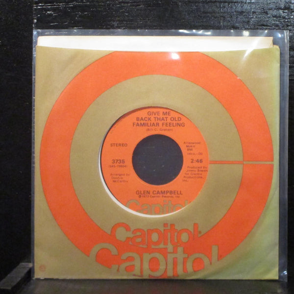Glen Campbell - Wherefore And Why Mint- 7" Vinyl 45 Capitol Records 3735 - Shuga Records