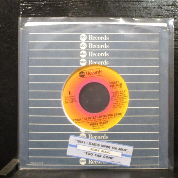 Bobby Bland  Today I Started Loving You Again VG+7" Vinyl 45 ABC-12156 Soul - Shuga Records