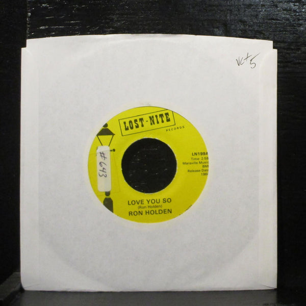 Ron Holden  Love You So / My Babe VG+ 7" Vinyl 45 Reissue Lost Nite LN199 Rock - Shuga Records
