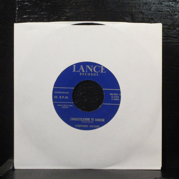Shepherd SistersAlone (Why Must I Be Alone) Mint- 7" Vinyl 45 Lance T-125 Rock - Shuga Records