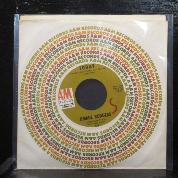 Jimmie Rodgers  Today / The Lovers Mint- 7" Vinyl 45 Mono A&M 97 - Shuga Records