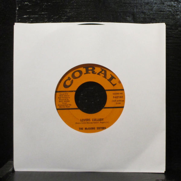 McGuire SistersLivin' Dangerously / Lovers Lullaby Mint- 7" Vinyl 45 Coral - Shuga Records