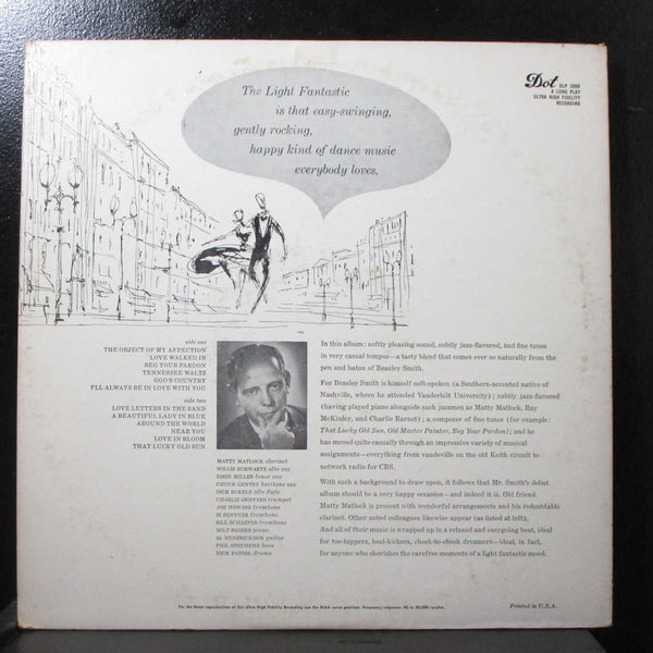 Beasley Smith - The Light Fantastic VG+ Mono LP Dot DLP 3088 USA - Shuga Records