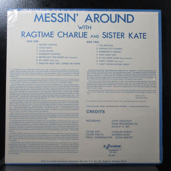 Ragtime Charlie & Sister Kate - Messin' Around new sealed LP BR-202 USA 1984 - Shuga Records