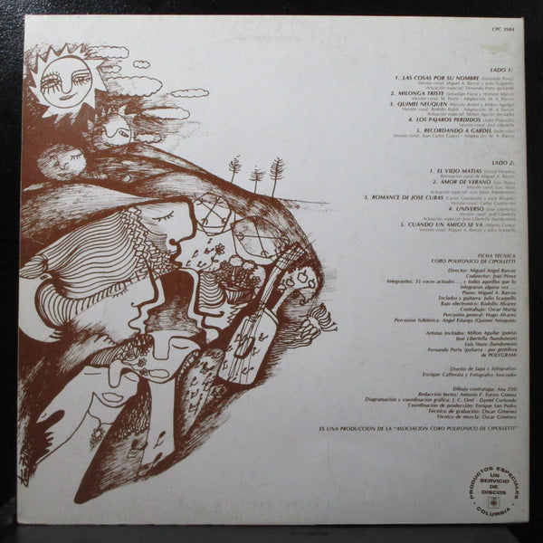 Coro Polifonico De Cipolletti - Musica Popular Argentina Mint- LP CPC 3984 1984 - Shuga Records