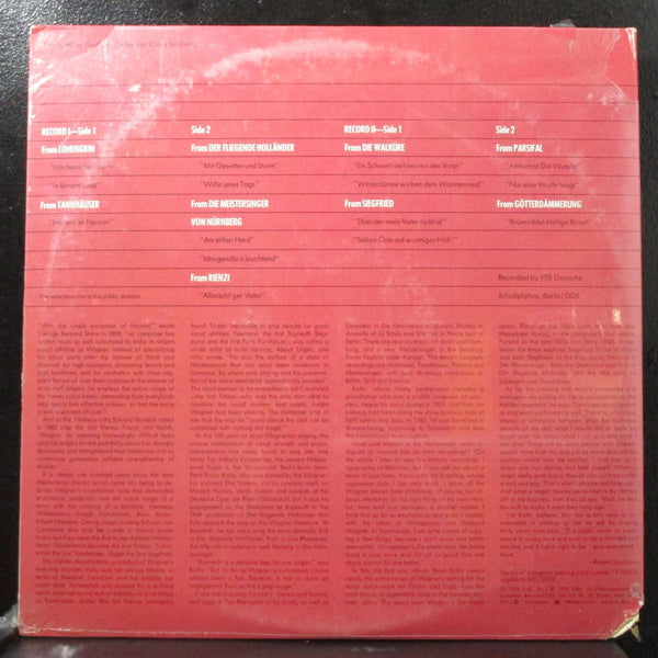 Ren Kollo Sings Wagner new sealed 2 LP Columbia MG 32302 USA 1973 - Shuga Records