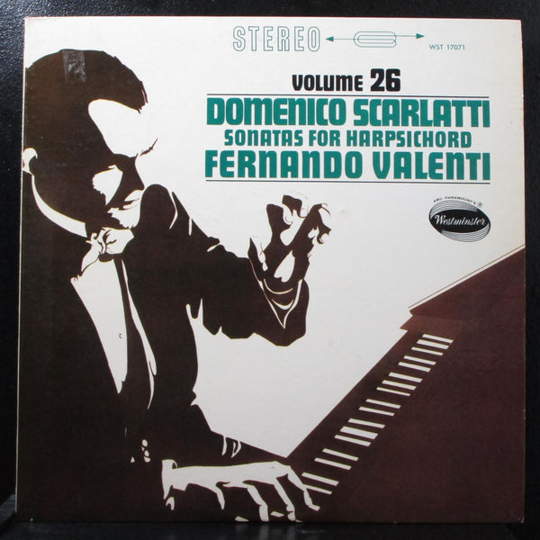 Valenti - Scarlatti: Sonatas For Harpsichord Vol. 26 VG+ LP Westminster WST17071 - Shuga Records