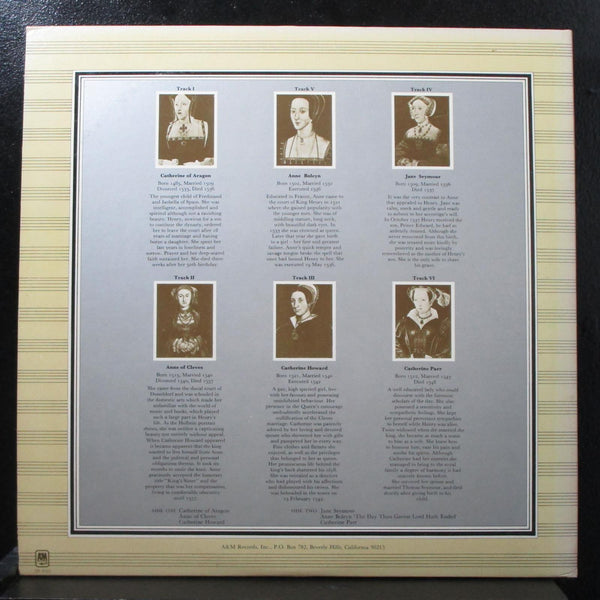 Rick Wakeman - The Six Wives Of Henry VIII Mint- 1st LP A&M SP 4361 USA 1973 - Shuga Records