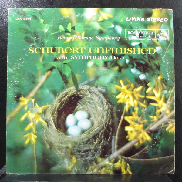 Reiner - Schubert: Symphony No. 8 "Unfinished" VG+ LP RCA LSC-2516 USA 1961 - Shuga Records