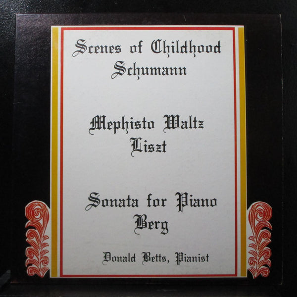 Donald Betts - Schumann: Scenes of Childhood Mint- Mono LP 8-9128 USA private - Shuga Records