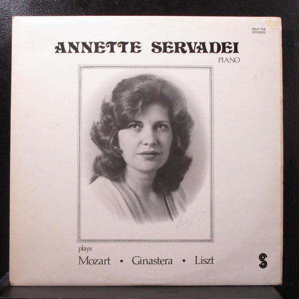 Annette Servadei Plays Mozart Ginastera Liszt Mint- LP Sutton Sound SSLP 118 UK - Shuga Records