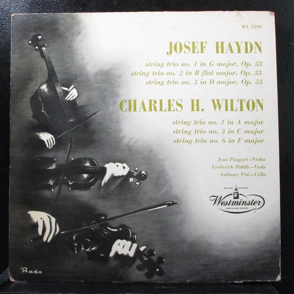 Pougnet, Riddle, Pini - Haydn: String Trio No. 1, 2, 3 VG+ Mono LP WL 5296 USA - Shuga Records