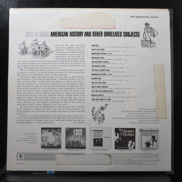 Smothers Brothers - Tour De Farce sealed Mono LP Mercury MG 20948 USA 1964 - Shuga Records