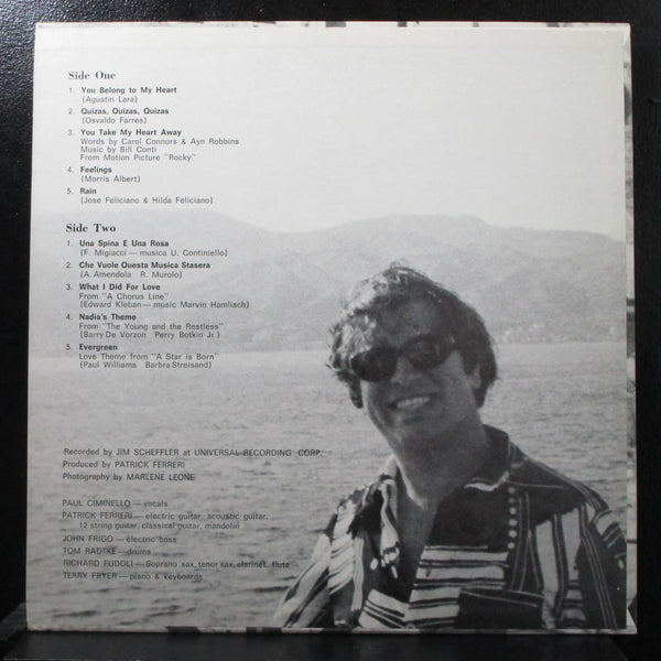 Paul Ciminello - Singing With Love VG+ LP Vinyl Record U-69055 USA private - Shuga Records