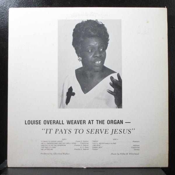 Louise Overall Weaver - It Pays To Serve Jesus VG+ LP Vinyl Record 47529 private - Shuga Records