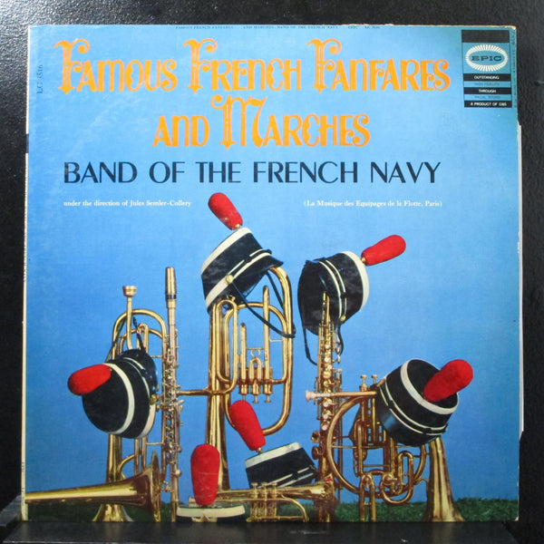 Band Of The French Navy - Famous French Fanfares VG+ Mono LP Epic LC 3516 - Shuga Records