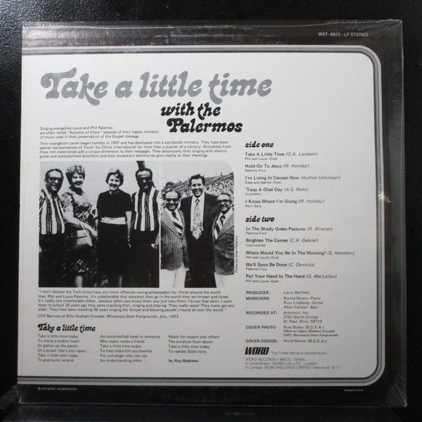 The Palermos - Take A Little Time sealed LP Word WST-8625 USA 1973 - Shuga Records