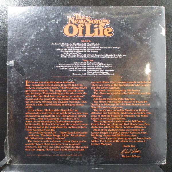 Richard Wilson - The New Songs Of Life sealed LP Good Life S80/WG 5328 private - Shuga Records