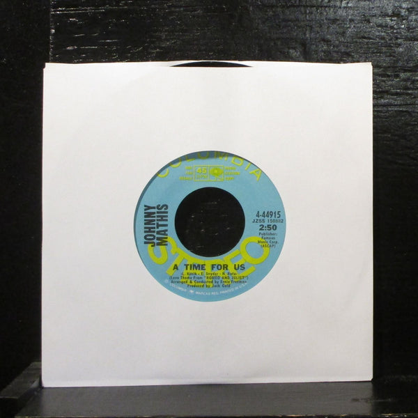 Johnny Mathis  A Time For Us Mint- Promo 7" Vinyl 45 Columbia 4-44915 Pop 1969 - Shuga Records