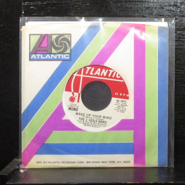 The J. Geils Band  Make Up Your Mind Mint- Promo 7" Vinyl 45 Atlantic 45-2974 - Shuga Records